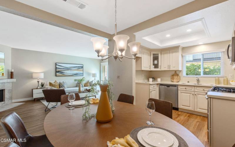 Dining Room, Living Room & Kitchen