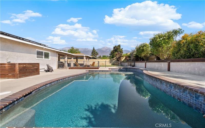 Backyard with mountain views