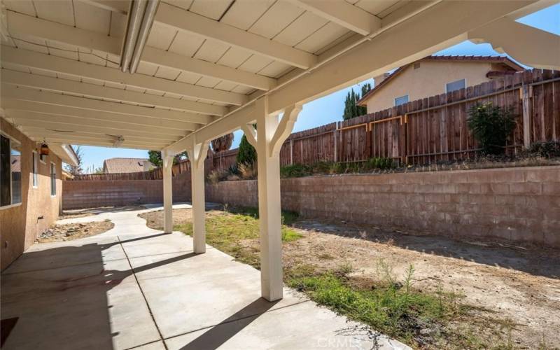 Large Back Yard Patio with Cover