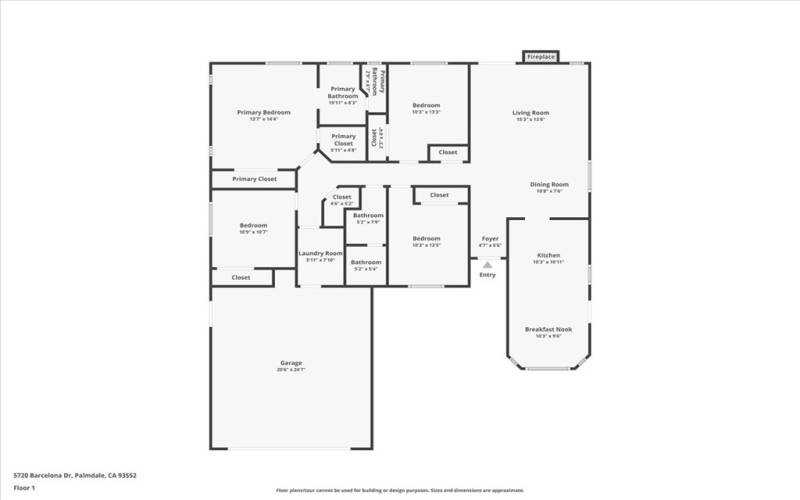 Floor Plan - not to exact scale