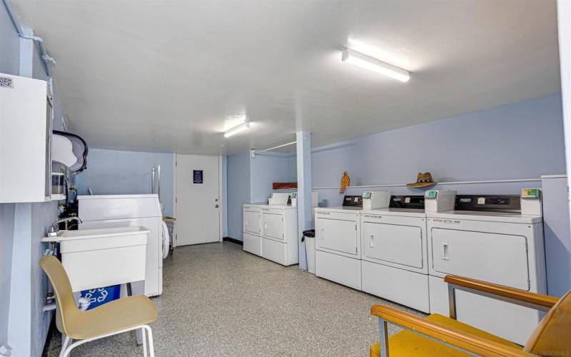 One of 2 community laundry rooms