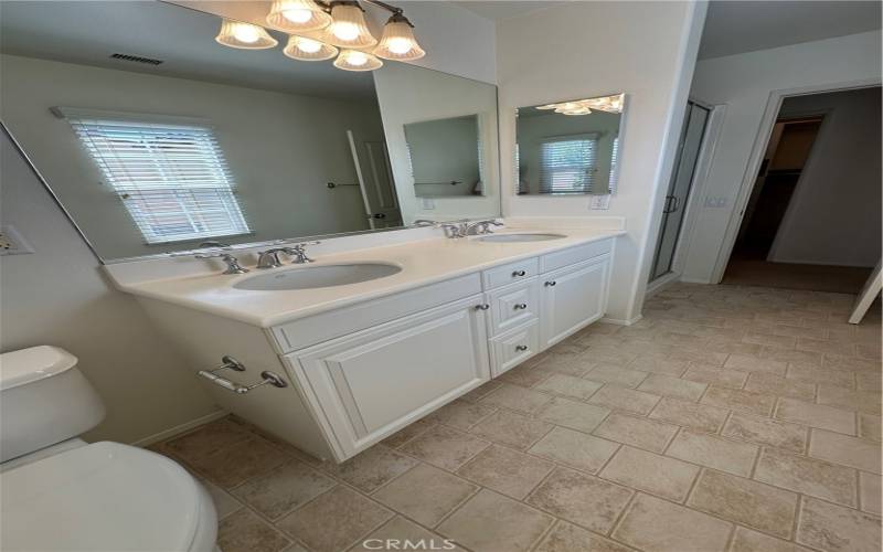 Primary ensuite bathroom with walk-in shower