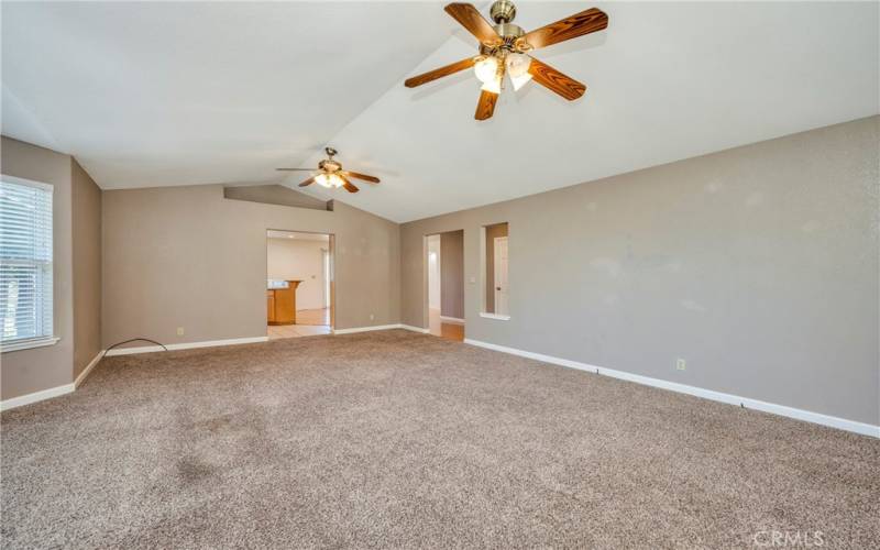 Living area looking toward kitchen