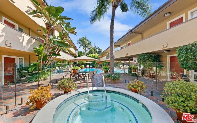 Hot Tub and Common Courtyard