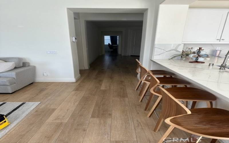 View from kitchen through hallway