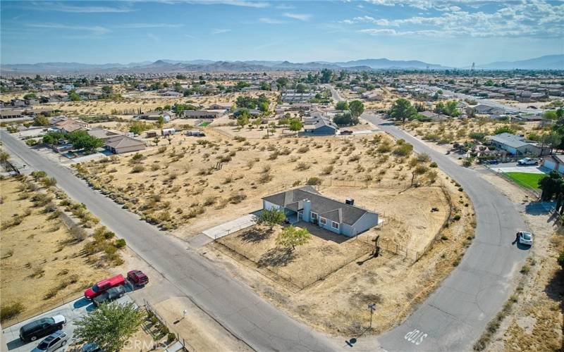 Front aerial view of corner lot # 2