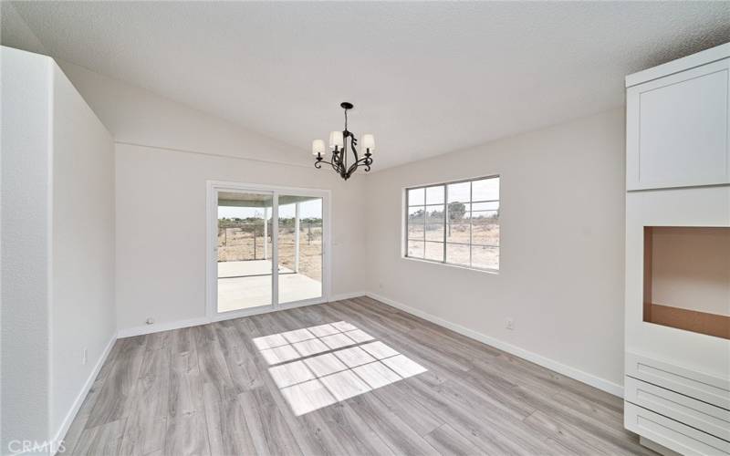 Dining room next to remodeled kitchen.