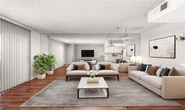 Virtually staged living room.