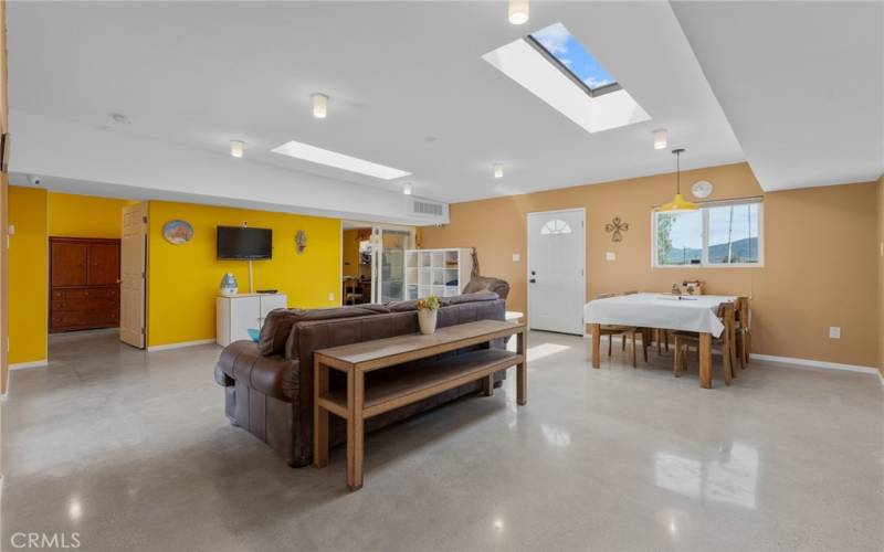 skylights allow for abundant natural light