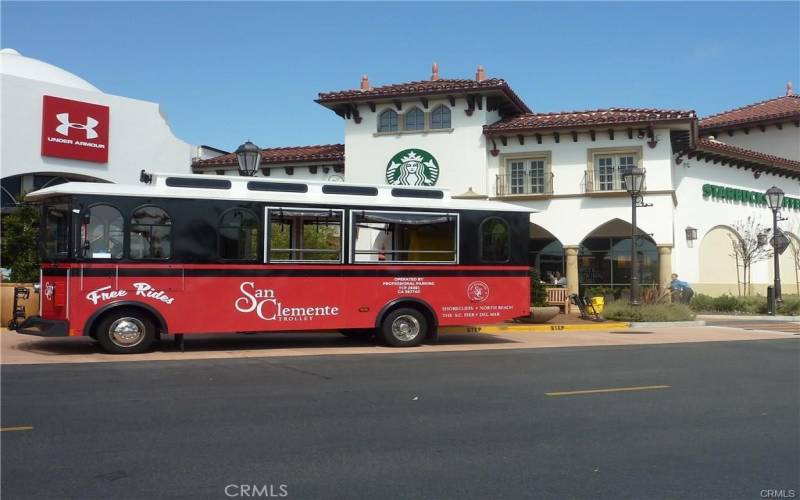 San Clemente free shuttle to toan and beach