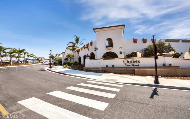 San Clemente mall, across the street