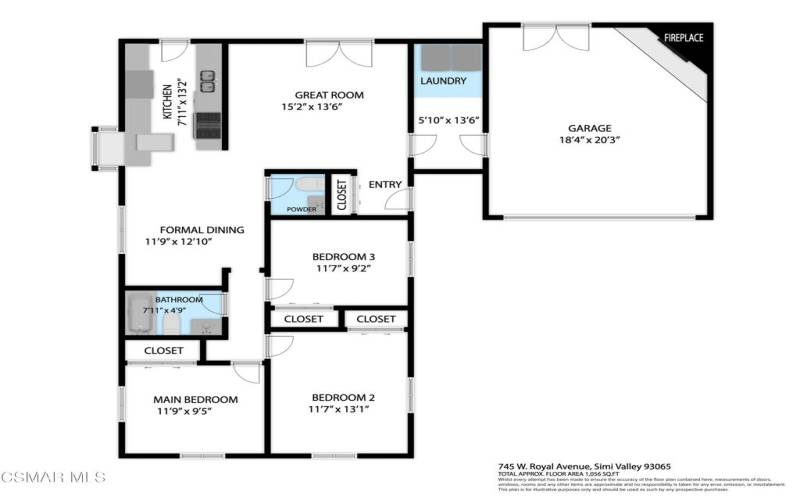 745 Royal Ave.  2D Floorplan