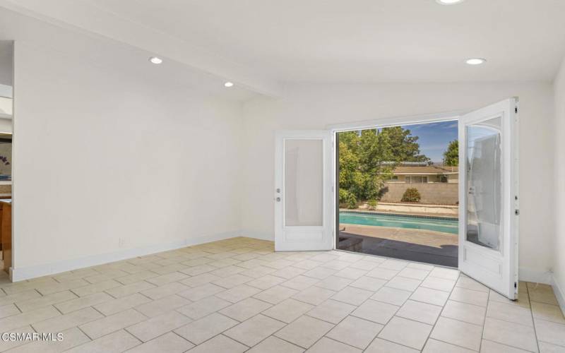 Living Room With French Doors