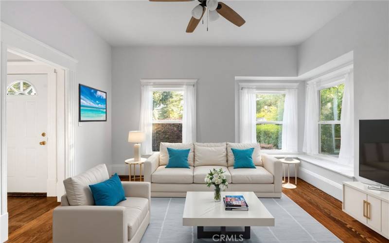 Living Room with Virtual Staging