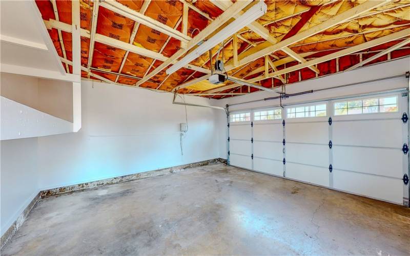 GARAGE WITH VIEW FROM GARAGE DOOR