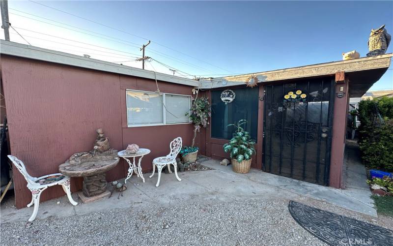 Front House- Rear Porch Entrance