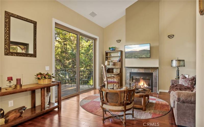 Living room Tall sliding glass door