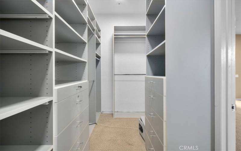 Primary Customized Walk In Closet