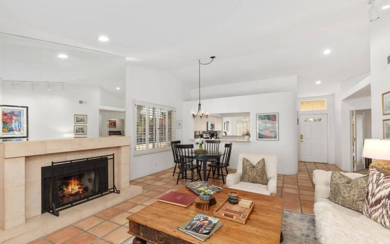 living room facing kitchen