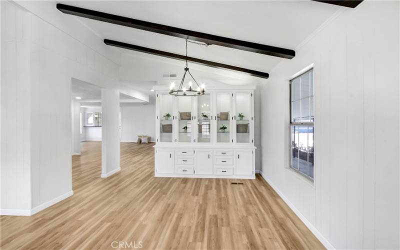 Dining area with built in hutch