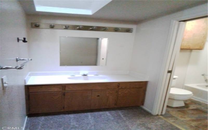 Master vanity with skylight