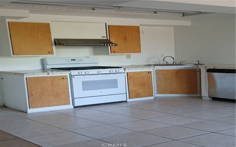 View of kitchen for living room