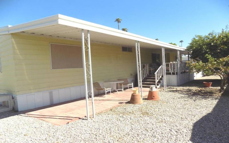 Ground level patio