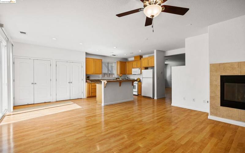 Family Room with gas fireplace