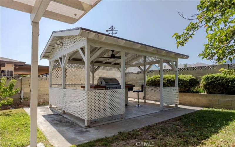 Outdoor Gazebo with Built-in BBQ center