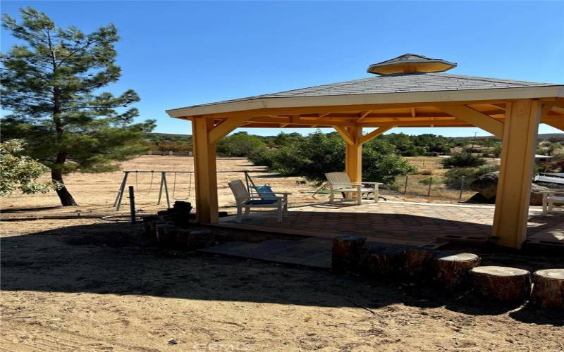 gazebo and playground