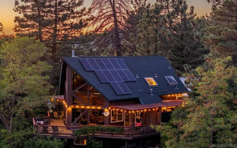 Mountain chalet in the trees