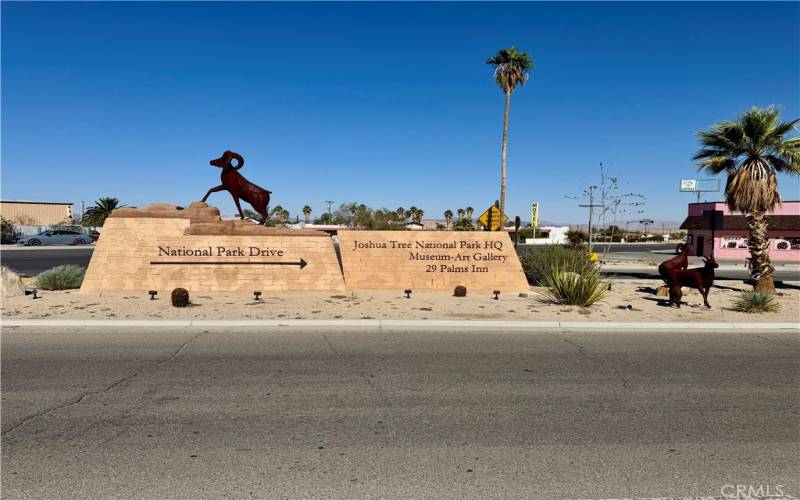 Joshua Tree National Park Entrance.