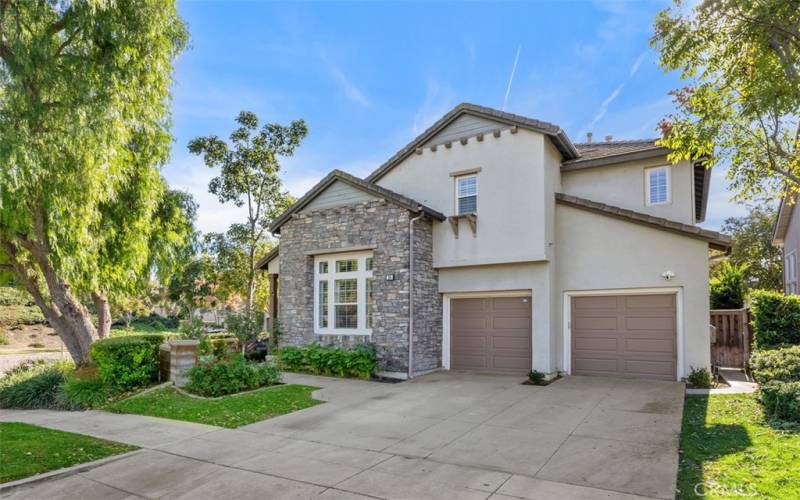 Beautiful 4 bedroom (1 downstairs) 3 bath, detached home with 2222 sq ft with upgrades, backyard, 2 car garage & driveway. With solar panels and prime corner lot in the heart of Ladera community.