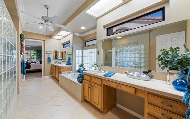 Double Tiled Vanity Sinks