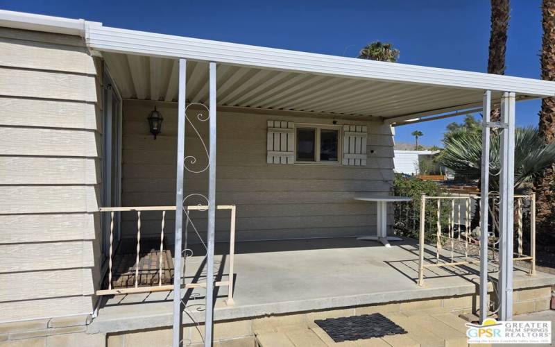 Expansive All Concrete Front Porch