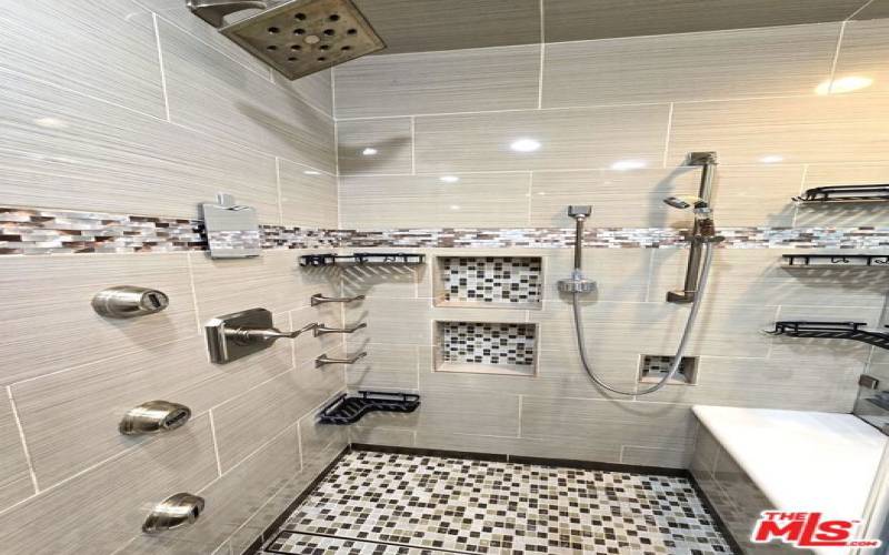 Impressive dual shower.