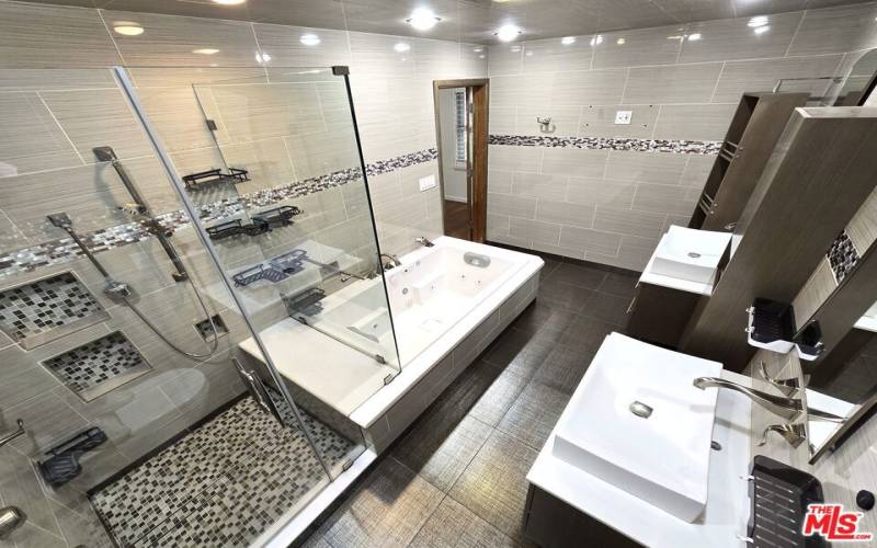 Designer Primary bathroom.