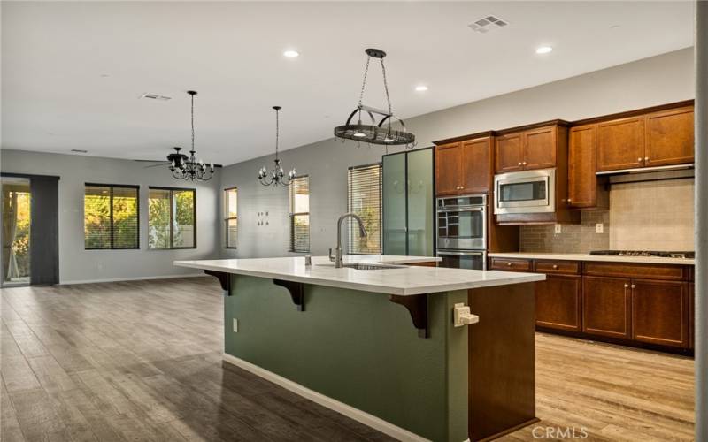 Kitchen view of living rm