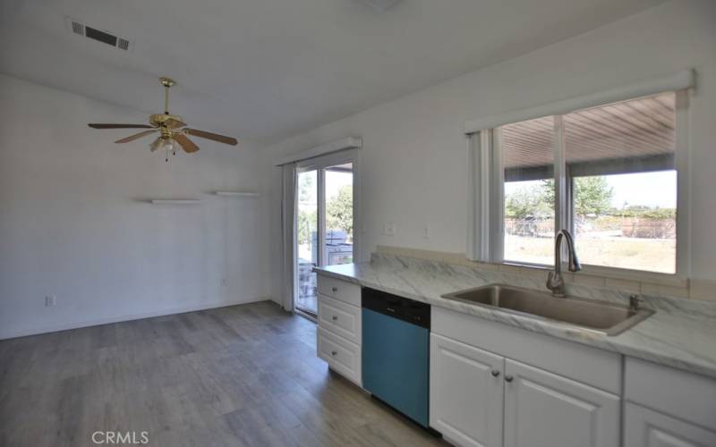 remodeled kitchen with new dishwasher