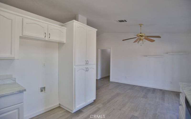 kitchen and dining area