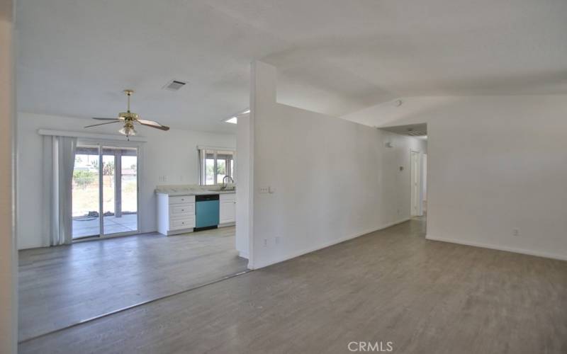 living room to kitchen