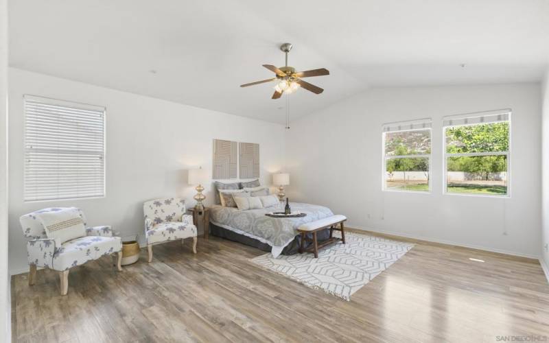 Massive bedroom . Queen size bed shown