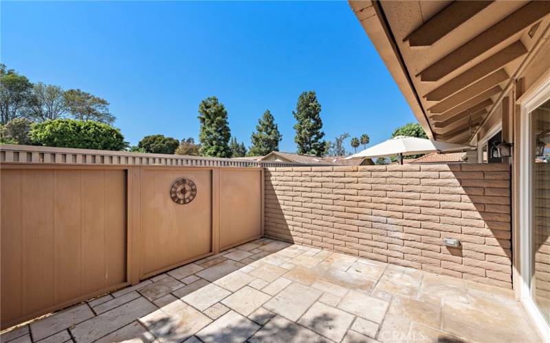 Travertine Patio Area