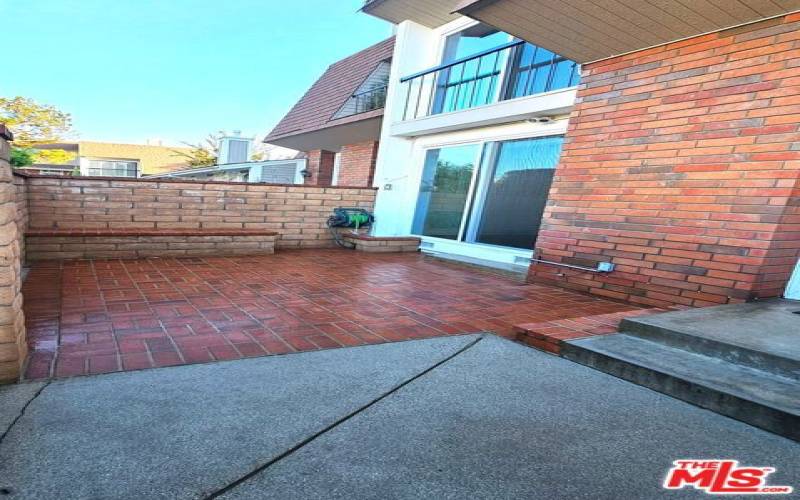 Patio and sliding doors to living room