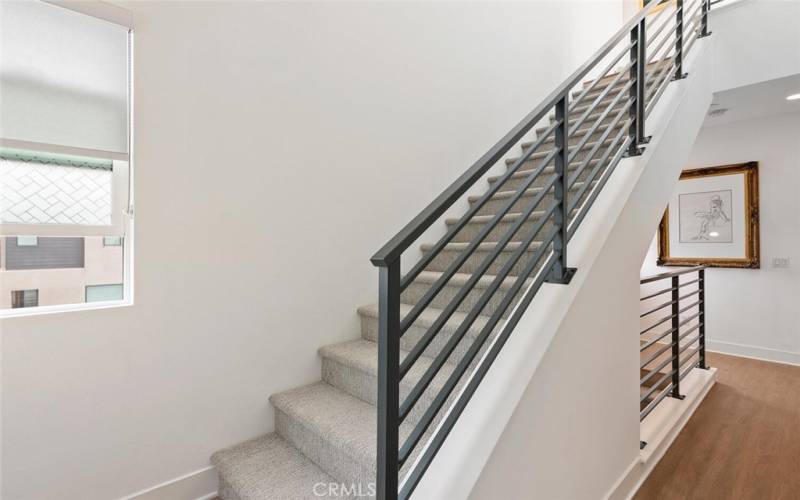 staircase to rooftop deck