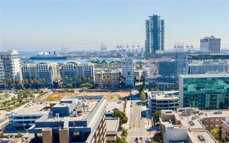 Shoreline Village and the DTLB Bay in proximity.