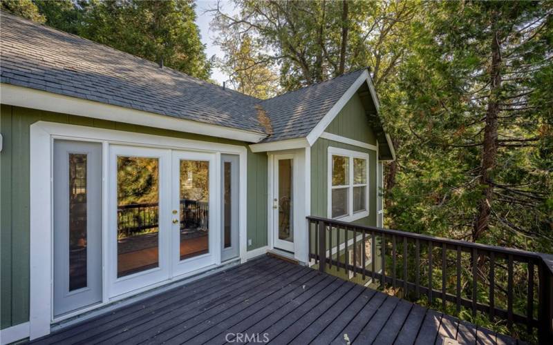 Back Deck w/ new french doors