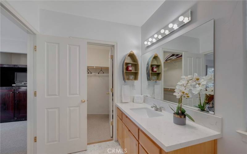 Primary Bathroom, with large walk in closet.