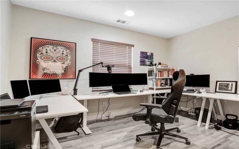 Downstairs bedroom, currently used as an office