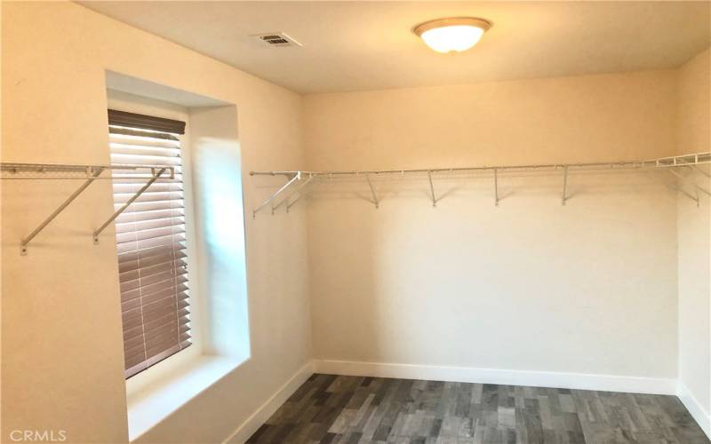 Large master bedroom walk in closet